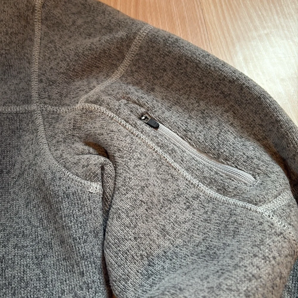 The North Face 1/4 zip fleece lined shirt jacket gray